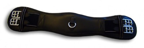 A&M Reitsport Englisch Sattelgurt aus Leder für baumloser Sattel, Kurzgurt Dressurgurt Schwarz, Größe:60 cm