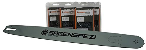 63cm Sägenspezi Schwert-Set Solid Drive mit 4 Vollmeißelketten 3/8 84TG 1,6mm passend für Stihl 066 MS660 MS 660