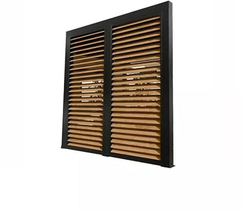 Ventelles alu Habrita Foresta PERBIV30B imitation bois pour côté 3m pour pergola bioclimatique PER3630BI et PER2430BI