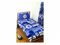 Chelsea FC offizielles Football Patch Duvet- und Kissenbezugset für Einzelbett (Einheitsgröße) (Blau/Weiß)