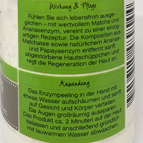 Wellness & Beauty Enzympeeling mit wertvollem Matcha & Ananas- Enzym 50g
