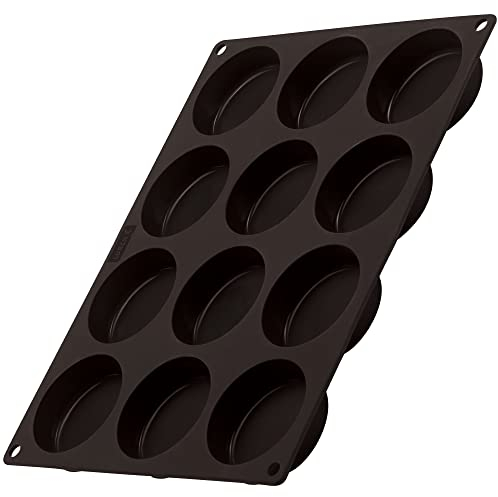 Lurch 85087 FlexiForm Burger Buns - Molde para 12 panecillos (6,3 cm de diámetro, 100% silicona platino, sin bisfenol A), color marrón