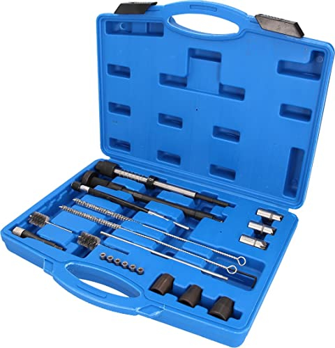 BRILLIANT TOOLS BT551300 Kit de nettoyage pour logement et gaine d’injecteur, 21 pcs [Powered by KS TOOLS]