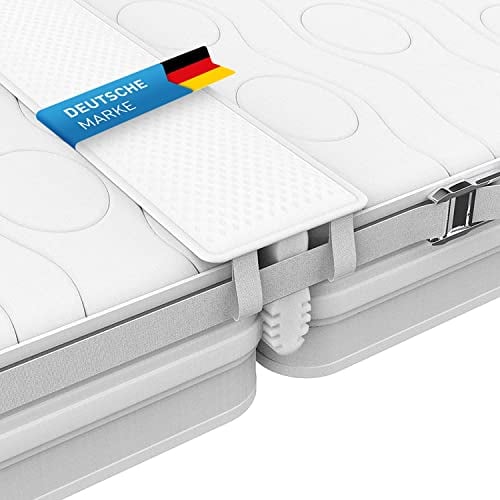 FLIPLINE Ponte dell'amore per materassi All-IN-ONE Premium Set [200 x 18 cm), per famiglie e coppie con rivestimento antistrappo, cinghia di tensione e borsa per il trasporto, cuneo per materassi