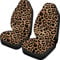 Woisttop Leopard Autositzbezug staubdicht Schutz Haustier Kissen Fall Muster 2-teiliges Set Fahrzeug Auto Zubehör Universal Fit LKW Mehr Autos