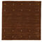 carpetfine Wollteppich Gabbeh Uni Quadratisch Braun 200x200 cm | Moderner Teppich für Wohn- und Schlafzimmer