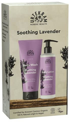 Urtekram Set de regalo Soothing Lavender 1 gel de ducha de 200 ml y 1 loción corporal de 245 ml.