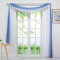 Delien Voile 1er Pack Gardinenschals Querbehang Transparente Gardine Freihanddeko Vorhang Einfarbige Farbverlauf Dekoschals Hängevorhang für Wohnzimmer Hochzeit Feier Party BxH 140x600cm,Blau
