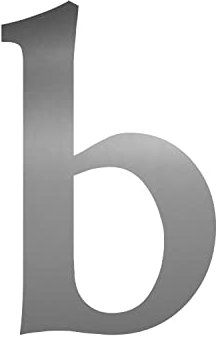 Letter Sticker B in Silver, Serif, Height 10 cm, Self-Adhesive House Number Supplement, Letter for Sticking Outside, Mailbox, Door, Weatherproof, kfz479b