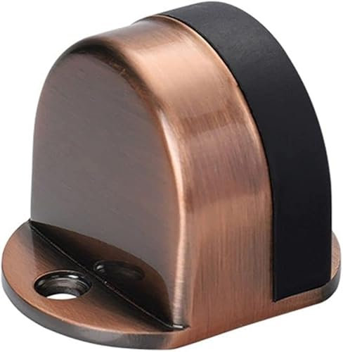 Cale de porte , Tampon de plinthe de butée , Dessus de tortue non poinçonnant en acier inoxydable, Butée de porte intérieure anti-collision en caoutchouc invisible, Noir (Color : Black) (Color : Golde