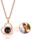 Easycosy Personalized Photo Projection Necklace Custom I Love You 100 Languages Heart Pendant Jewelry Memorial Gifts for Women Girlfriend Couple Family Birthday Anniversary(Rose Gold)