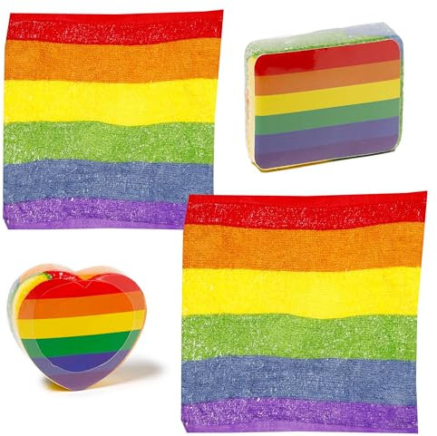 KAMACA 4er Set Magisches Handtuch Baumwolle Zaubertuch für Kinder Zauberhandtuch Mitgebsel Geschenkidee Kindergeburtstag Geschenk (4er Set Regenbogen bunt)
