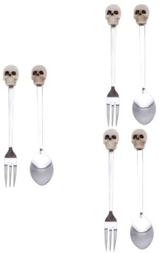 MAGICLULU 3-teiliges Besteckset Mit - Löffel Und Kleiner Löffel Aus Edelstahl Für Tee Kaffee Dessertgabel Für Reisen Party