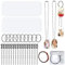 Hopbucan 44 Etiquetas de sublimación para Perros, de Aluminio, con Cadena, Cadena, Cinta térmica para identificación de Mascotas, Colgante