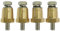 Ampper Brass Battery Terminal Charging Posts, Battery Post Adapter (+/-) with Solid M8 Bolts as Male Posts Direct to Battery, Pack of 4