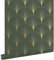papier peint art déco vert foncé et or 0.53 x 10.05 m - ESTAhome