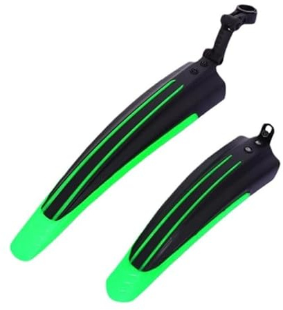 Inovey Universelles Fahrrad-Schutzblech-Set, vorne und hinten, Schutzblech, vollständige Abdeckung für 20/22/24/26 Zoll Mountainbikes (grün)