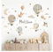 Little Deco Wandtattoo Kinderzimmer Tiere Heißluftballon personalisiert Wandsticker Fuchs Maus Wandaufkleber mit Name Babyzimmer Deko DL5095-03
