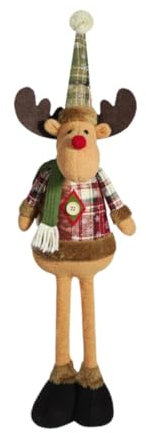 Festliche Weihnachtsfigur mit Verstellbaren Beinen für Zuhause, Elch
