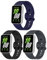 Garmcool Correa Compatible para Samsung Galaxy Fit 3 Correas Negro Azul Gris Silicona Hombre Mujer Pulseras de Repuesto para Smartwatches Galaxy Fit 3 SM-R390 (sin Reloj)
