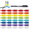 VEGCOO 40 PCS Étiquette Cable Electrique, Etiquettes pour Câbles, Multicolores Etiquettes Inscriptibles avec Marqueur à Base d'huile, pour Organiser et Identifier Câbles