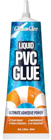 Inflatable Puncture Repair Kit – Heavy-Duty Waterproof PVC Glue & Patches for Hot Tubs, Pools, Air Beds, Boats, Kayaks, Canoes, Spas & More – Includes Repair Glue, Patches & Applicator Tool - 80ml