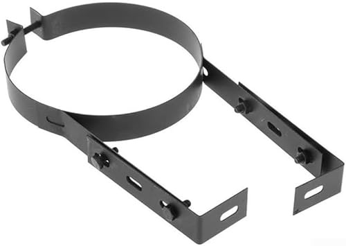 Chimney Pipe Bracket, Wall Mounted Stainless Steel Chimney Pipe Holder 150mm Adjustable Flue Liner Clamp For Pipe-Hanging In Heating Systems(15cm/5.9in)