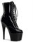 Pleaser Damen ADORE-1020 Kurzschaft Stiefel, Schwarz (Blk Pat/Blk)