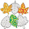 Baker Ross AR646 Herbstfarbe in Fensterdekorationen, Fensterbilder für Kinder, Sonnenfänger, Buntglas-Effekt, für Kinder zum Basteln und Präsentieren, 12 Stück