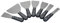 Filler Knife Vogueing Tool Putty Knife Carbon Steel Multi-Standard Utility Joint Knife for Filling & Smoothing Holes & Cracks (Pack of 7)