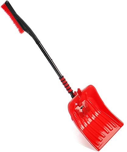 COM-FOUR® Pala Quita Nieve 3 en 1 - Juego de remoción de Nieve con Pala - raspador de Hielo - Pala Quita Nieve (Premium 3 en 1)