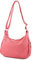 modamoda de -T164 - ital Schultertasche Umhängetasche aus Leder, Farbe:Bubble Gum