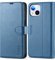 TUCCH Wallet Case for iPhone 14 (6.1) 2022 5G, Magnetic Protective PU Leather Flip Folio Cover with[RFID Blocking][Credit Card Holder]Viewing Stand[Shockproof TPU]Compatible with iPhone 14, Lake Blue