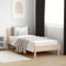 Lit Adulte vidaXL, Cadre de Lit Simple avec Sommier à Lattes, 75x190 cm, Bois de Pin Massif, Meuble de Chambre à Coucher, Moderne, Naturel