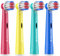 REDTRON-Kinderzahnbürstenköpfe für Oral B, Zahnbürstenköpfe für oral b Tiefen-und Präzisionsreinigung, mehrfarbige elektrische Bürstenköpfe für Kinder (4er-Pack)