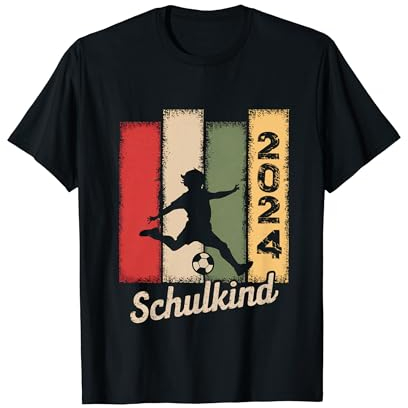Einschulung Schulanfang Schulkind 2024 Junge Fussball T-Shirt