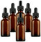 Honney Store 6 x 30 ml Amber Glass Tincture Bottles for Essential Oils Aromatherapy Blends Compact and Travel Friendly