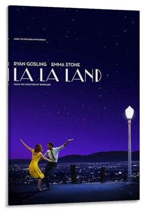 HATJZRUM La La LandFilm-Poster, TV-Serie, Kunstposter, Druckposter für Hausbau, ästhetische Dekoration, Leinwand, Wandkunst, Schlafzimmerdekoration, 20 x 30 cm, Rahmenstil-14