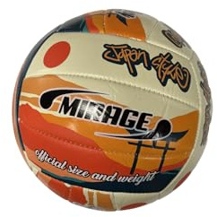 Generico Mirage Beach Volleyball, japanisches Design, offizielle Größe und Gewicht, Weiß und Orange