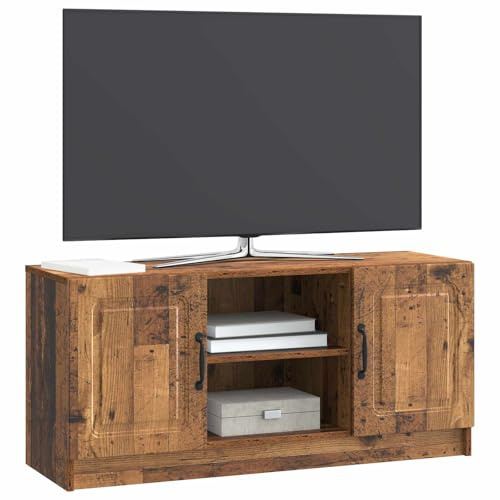 vidaXL TV-Schränk Altholz 102 x 34,5 x 47 cm Holzwerkstoff, Moderner Wohnzimmerschrank, rechteckig, viel Stauraum, schickes Medienelement, Holzständer für drinnen