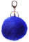 NOVAGO Pompon Bijou de Sac ou Porte clé en Poils de Lapin, qualité supérieure Garantie (Bleu Foncé)