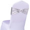 Lycra-Stuhlschärpen aus Stretch-Elastik mit Schnalle und Schleife, Polyester und Spandex, Bronzing Silver, 50PC