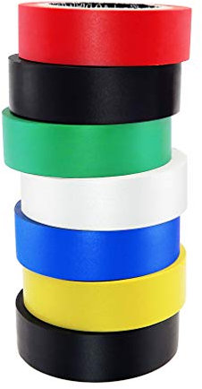 Maveek 7 Rolls Insulation Tape Electrical PVC Waterproof Adhesive Tape 6 Color
