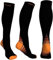 Physix Gear Sport Kompressionsstrümpfe Damen & Herren Stützstrümpfe (20-30mmHg) für Wassereinlagerungen, Flugreisen & Sport Kompressionssocken Langlebige Laufsocken Compression Socks ORANGE XXL