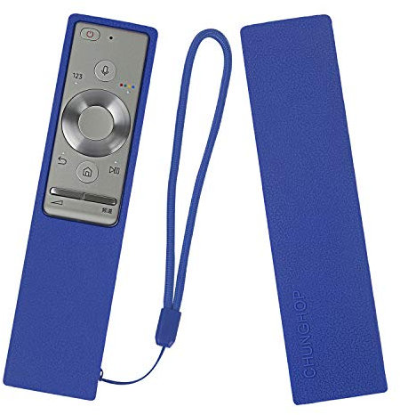 Protective Silicone Remote Case for BN59-01265A (RMCRMM1AP1) Smart TV Remote Cover Shockproof Remote Holder for Samsung OneRemote Anti-Slip Anti-Lost with Lanyard (Blue)