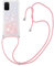 MRSTER Handykette Kompatibel mit Samsung Galaxy S20+, Glitzer Flüssig Bewegende Treibsand Handyhülle mit Necklace mask Lanyard Schutzhülle für Samsung Galaxy S20 Plus. LP Star Pink