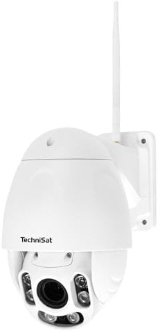 TechniSat Außenkamera 2 – Outdoor IP Kamera (Full-HD Überwachungskamera mit 4-Fach optischem Zoom, 60 m Nachtsicht, Schwenk-/Neigefunktion, IP65 wetterfest, WLAN/LAN, kompatibel mit FOSCAM App)