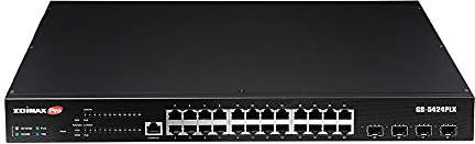 Edimax GS-5424PLX - 24-Port Gigabit PoE+ Web Smart Switch mit 4-Port 10GbE SFP+-Uplinks für Überwachungszwecke
