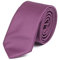 DWOY Cravate pour homme et femme Couleur unie Slim Cravate pour homme 6 cm, violet foncé, taille unique