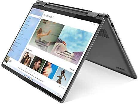 Lenovo Yoga 7 Gen 7 - Ordenador Portátil Convertible Táctil 14 2.2K 60Hz (AMD Ryzen 7 6800U, 16GB RAM, 512GB SSD, AMD Radeon 680M Graphics, Windows 11 Home) Gris - Teclado QWERTY Español